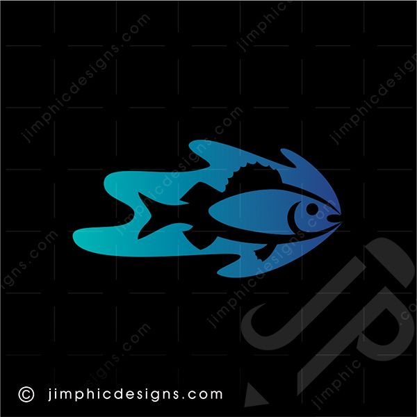 Water Splash Fish Graphic variation