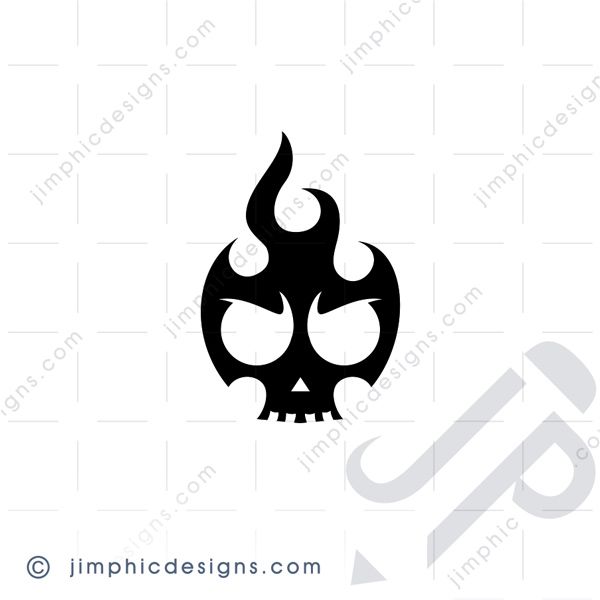 Skull Flame Graphic variation