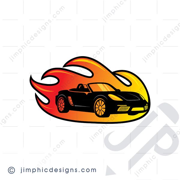 Flamin Car Graphic variation