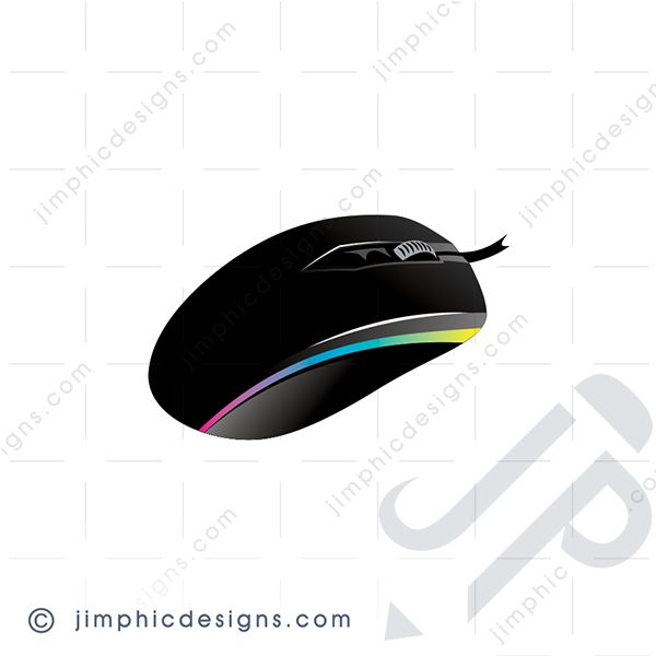 Sleek computer mouse with an iconic RGB light stripe on the side.