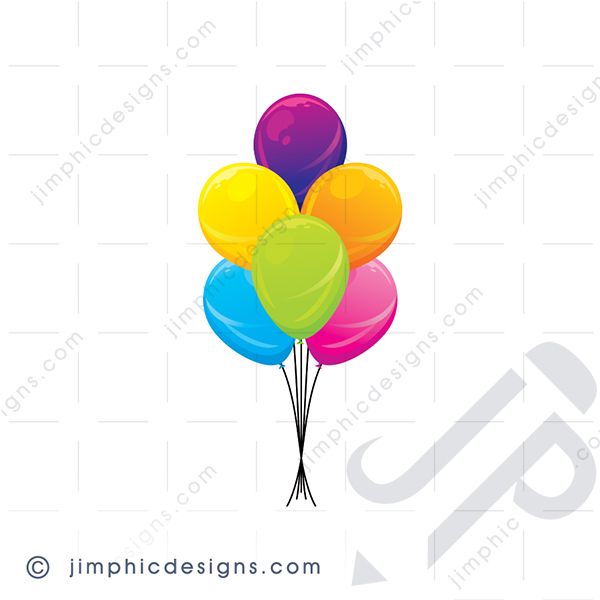 balloons party kids children kid graphic balloon parties vector colorfull