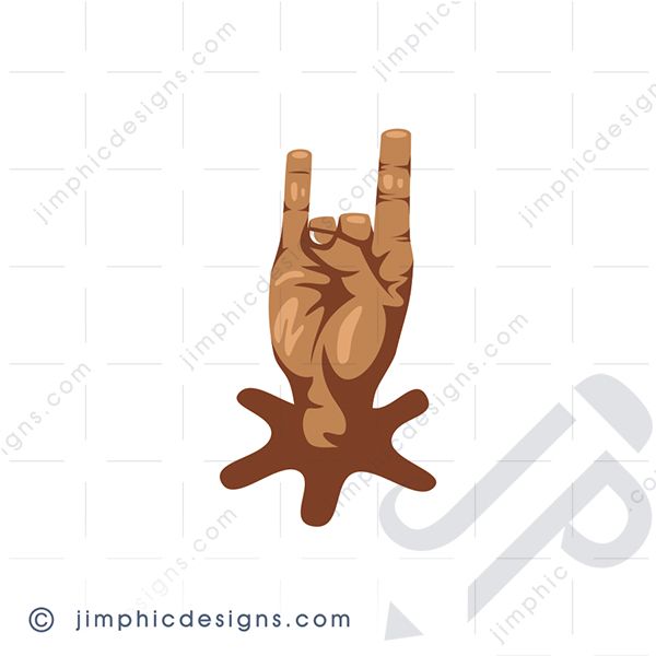 Rock Hand Gesture Graphic variation