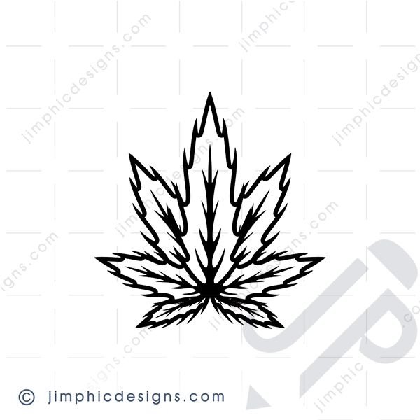 Cannabis Leaf Graphic variation