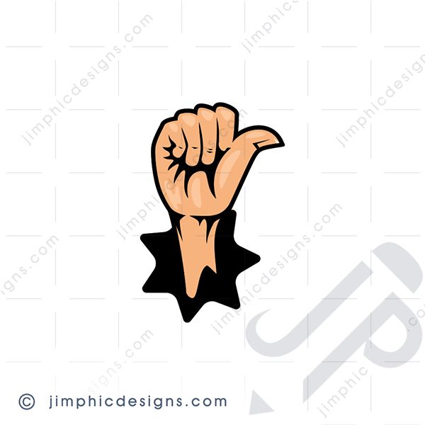 Power Hand Gesture Graphic variation