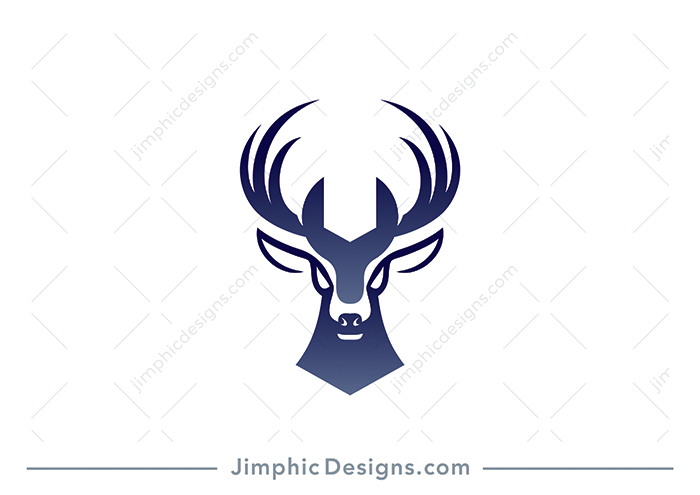 Modern and strong looking deer featuring a big wrench tool in the middle of his horns.