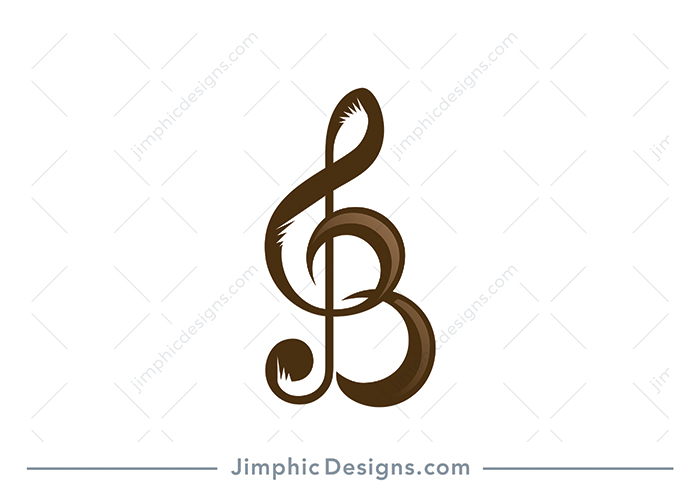 Sleek and iconic musical note incorporated into an uppercase letter B.