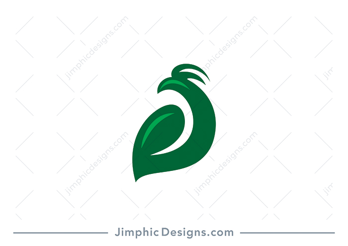 Smooth and simplistic leaf design shaped into an eagle. 