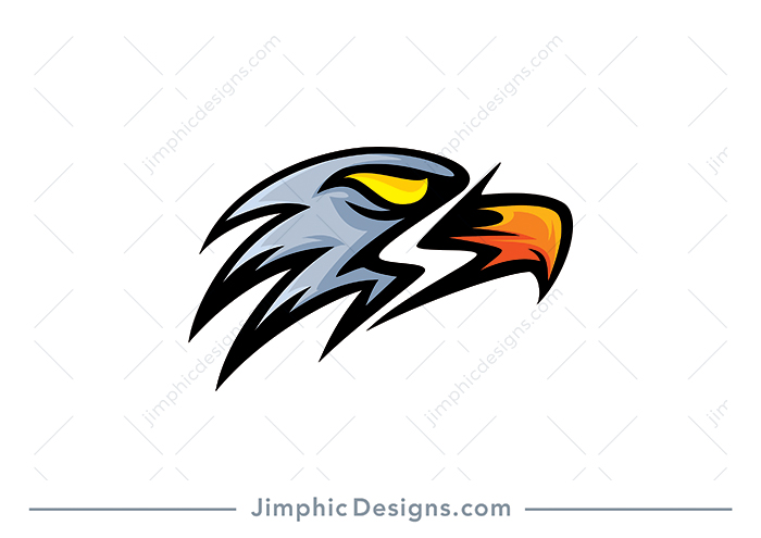 Modern strong eagle head design with a white negative space letter S incorporated.