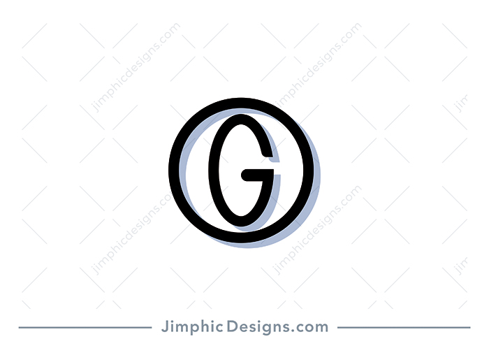 Modern and simplistic uppercase letter O with uppercase letter G in the middle.