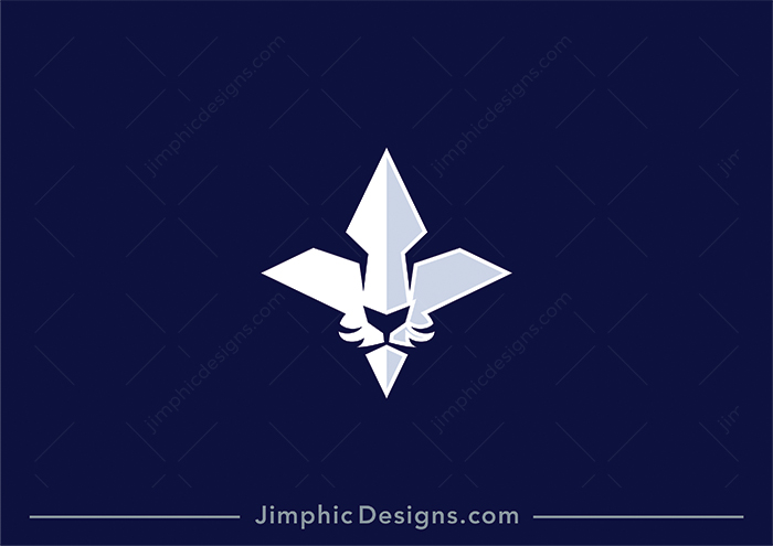 Modern and simplistic tiger face incorporated into a four point star shape