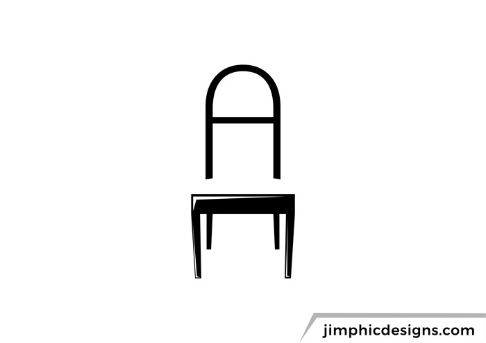 Letter A inside a chair design.