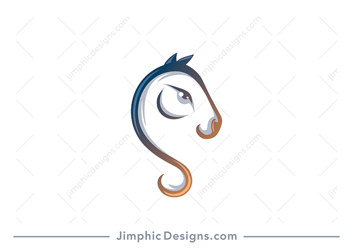 Sleek letter S design is shaped with a horse head on the top swoosh.