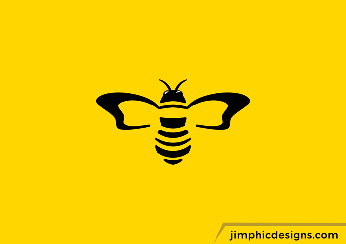 Bee silhouette design