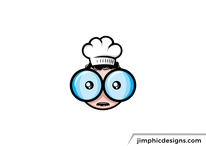 Modern chef emoji with geeky glasses.