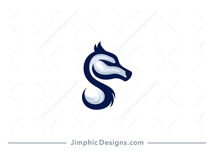 Smooth letter S design shaped with a wolf head.