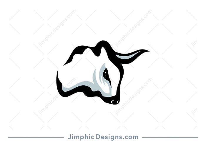 Smooth Australian continent design with a fierce bull shaped around the continent graphic. 