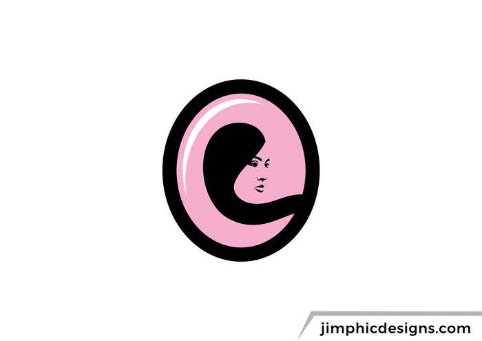 Lady with thick hair shapes a lowercase letter E