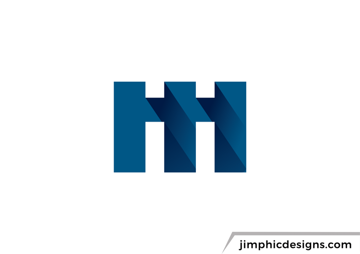 Square logo with a double letter H that shapes two lowercase letter I's