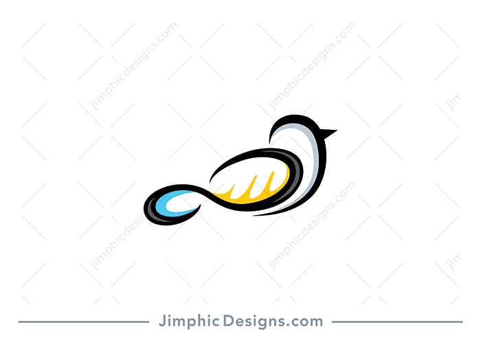 Smooth bird shaped around an infinite symbol.