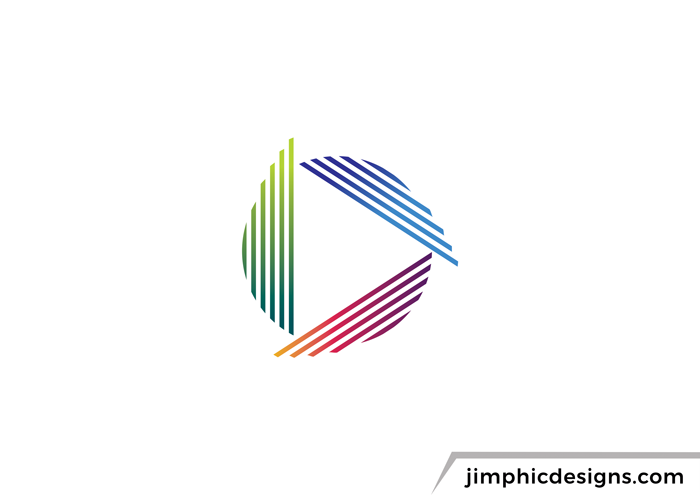 Media logo is shaped with colorful lines