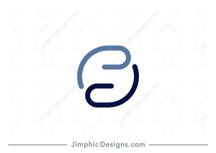 Modern and very simplistic letter S design is shaped with minimal graphics inside a circle.