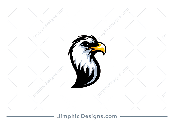 Modern eagle head design ending in a slight twist to shape a somewhat letter S.