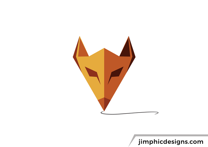 Sharp modern pencil logo with a fox head incorporated into the tip of a pencil.