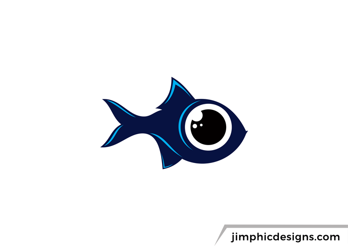 Cute fish with his eyes stretched wide