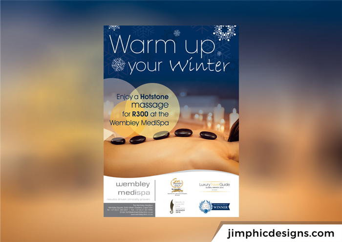 Medical spa poster design for the season - winter - promotions.