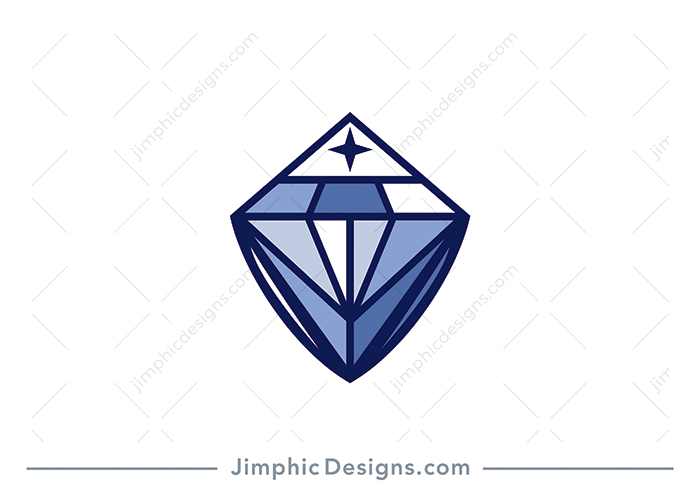 Iconic big and simplistic diamond design incorporated into an iconic shield shape. 