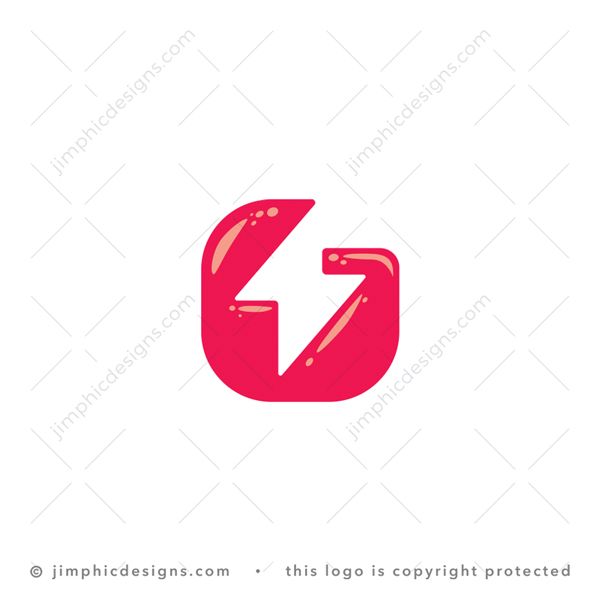 Bolt G Logo logo for sale: Smooth and modern uppercase letter G shaped around a white negative space bolt graphic.