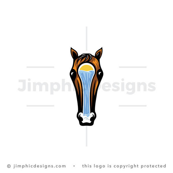 Waterfall Horse Logo