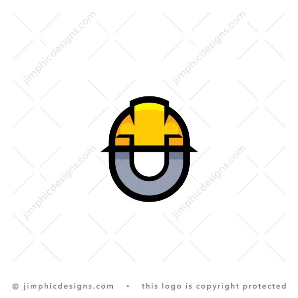 Letter U Hardhat Logo