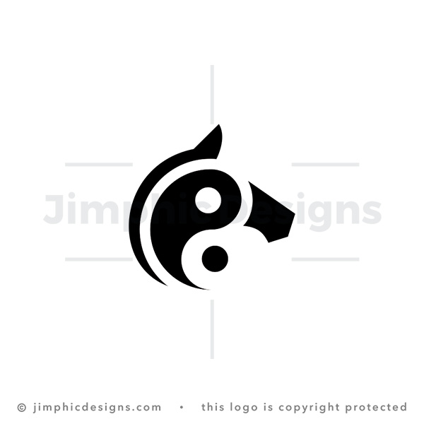 Yin Yang Horse Logo