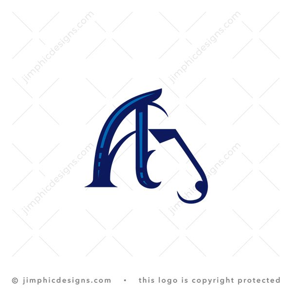 Letter A Horse Logo