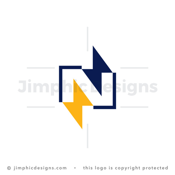 Letter N Bolts Logo