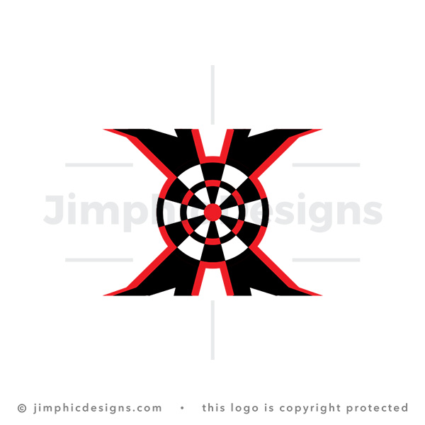 Letter X Dartboard Logo