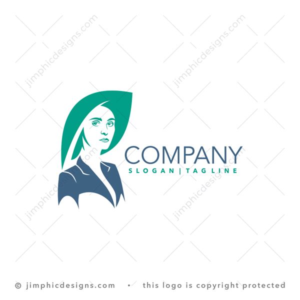 lady floral logo minimalist logo design - MasterBundles