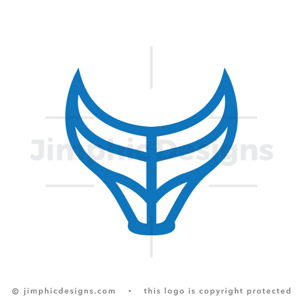 Simple Blue Bull Logo Bull Head Logo