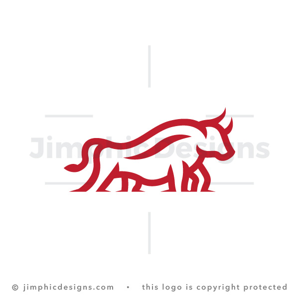 Red Brave Bull Logo Big Security Bull Logo