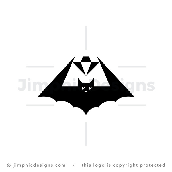 Letter M Bat And Diamond Logo