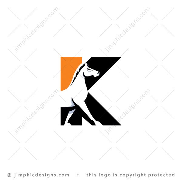 Letter K Horse Logo