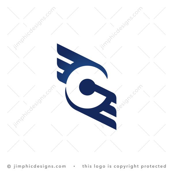 Letter C Wing Logo