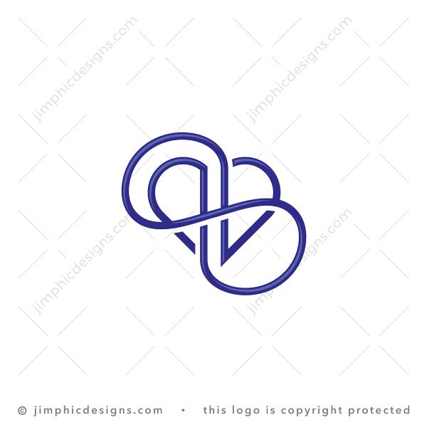 Letter H Heart Logo