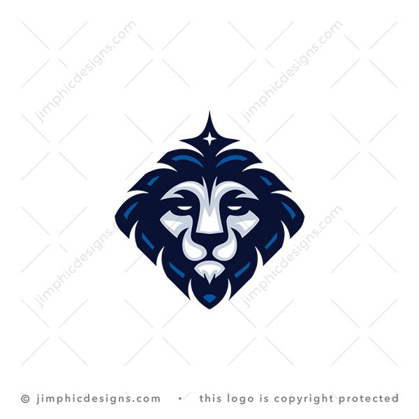 Lion roaring logo mascot icon template Royalty Free Vector