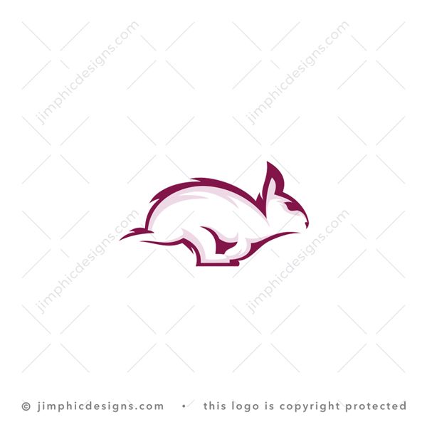 Hare Logo logo for sale: Simplistic hare design in a running motion.