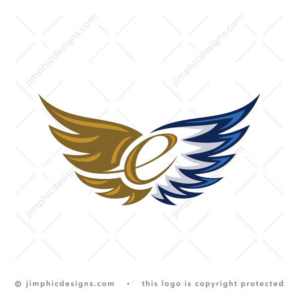 e Logo logo for sale: Modern wing design have the lowercase letter e incorporated.