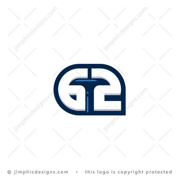 62 T Logo logo for sale: Bold number 6 and 2 shapes an uppercase letter T in the center.