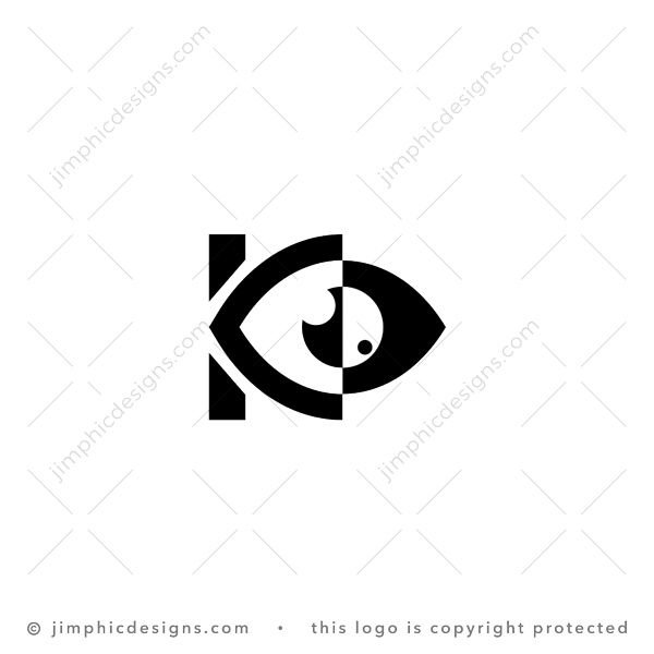 Letter K Eye Logo