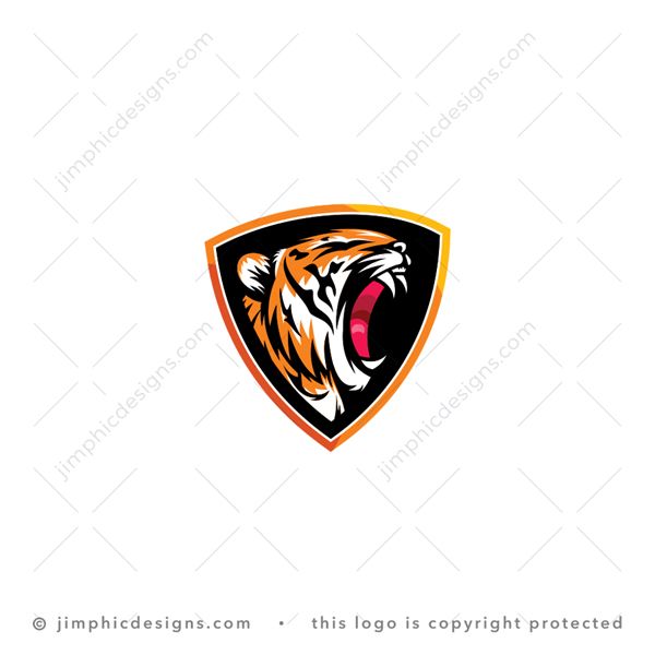 Roaring tiger logo design vector illustration 7610312 Vector Art at Vecteezy
